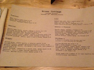 River Cottage Menu