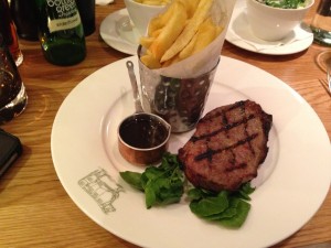 Sirloin steak at Graze