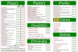 Luigi's Italian Takeaway - Menu