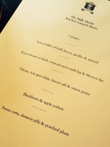 Milk Thistle - Private dining menu