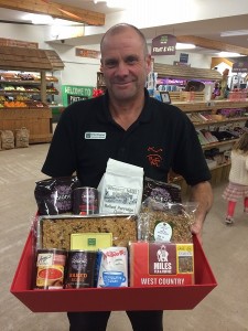 Phil Payne with food hamper