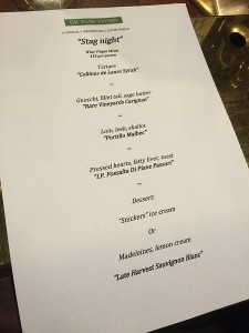 Bank Tavern - Stag Night - Menu