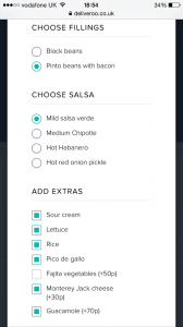 Mission Burrito via Deliveroo - Order