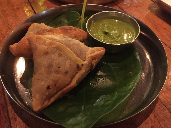 Thali Cafe Autumn Specials - Mushroom and Walnut Samosas