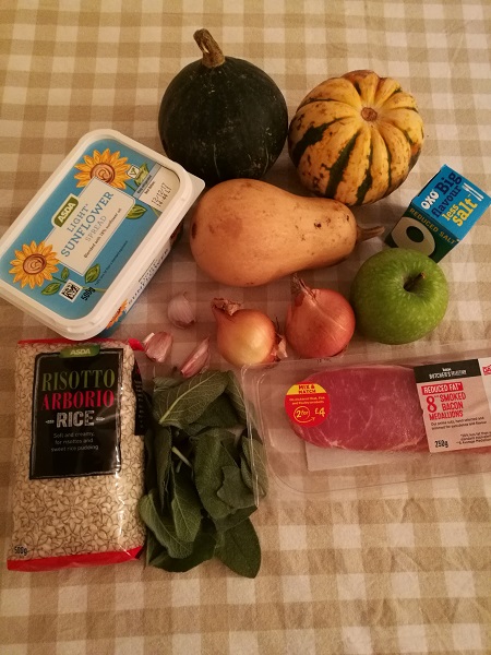 Healthy risotto ingredients