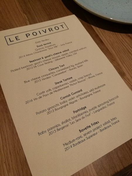 Le Poivrot - Menu