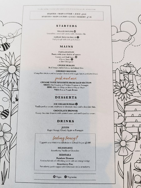 Pitcher & Piano Bristol Bottomless Brunch - Kids' Menu