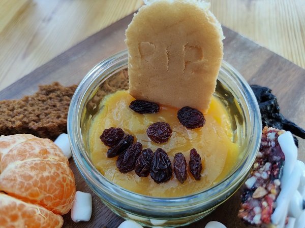 Ciao Gusto Noberasco Ocado Halloween Challenge - Clementine Curd Gravestone