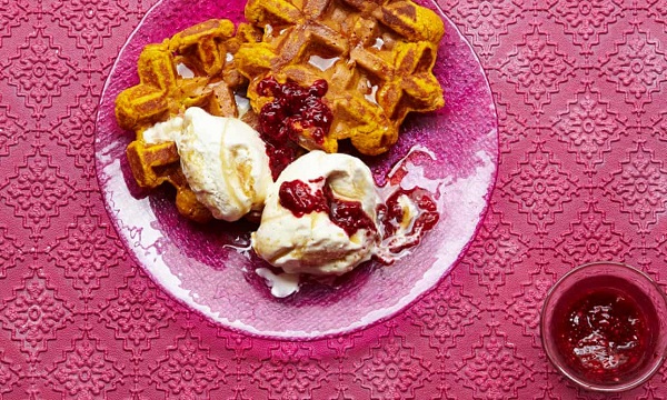 Pumpkin and almond waffles - The Guardian