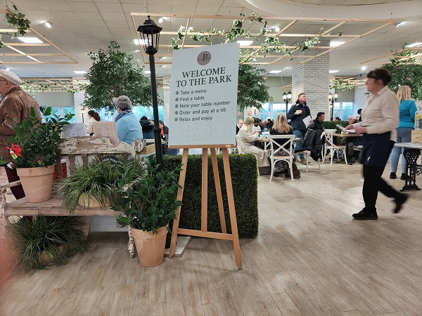 Park Restaurant, Cadbury Garden Centre - Welcome Sign