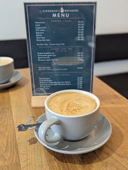 Finnegan's Whiskers Cat Cafe in Suffolk - Coffee
