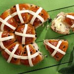 Tear and share hot cross buns