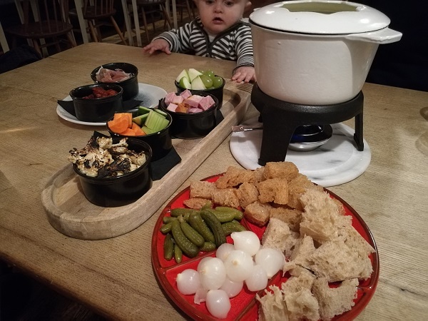 Fondue at The Malago North Street - The dipping ingredients