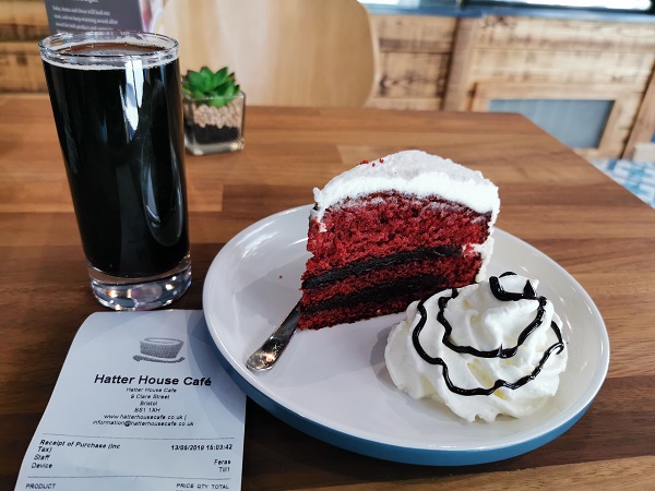 Hatter House Cafe - Nitro Cold Brew and Red Velvet Cake