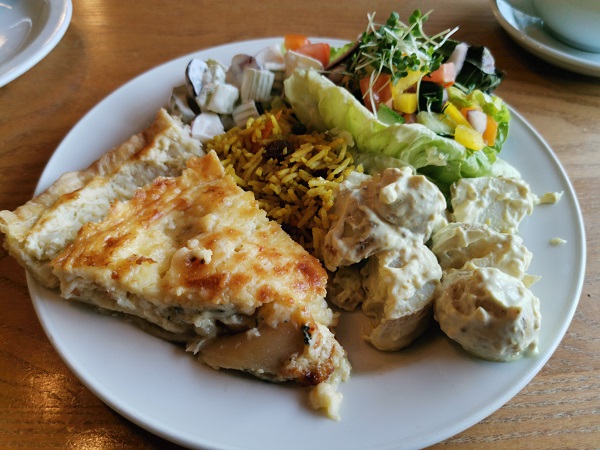 Udder Barn Cafe at Farrington's Farm Shop - Quiche and Salad