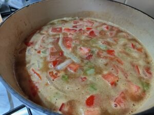 44 Foods Portuguese Seafood Rice - Step 3, Tomatoes and Stock