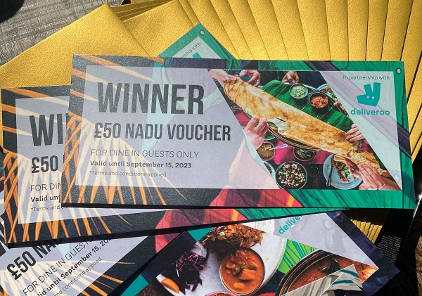 Deliveroo, Nadu and Nutmeg launch Golden Ticket giveaway